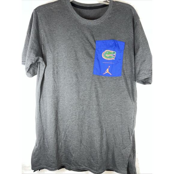 NIKE Florida Gators Shirt Men’s Medium JORDAN Jumpman Tech Cool Logo Gray - Picture 1 of 10